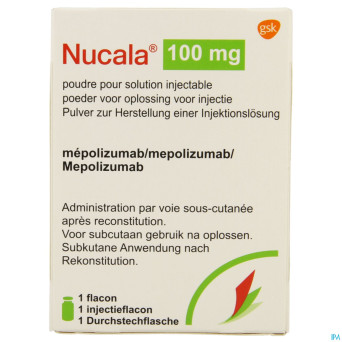 Nucala pdr pour sol pour sol inj fl 1 x 100mg