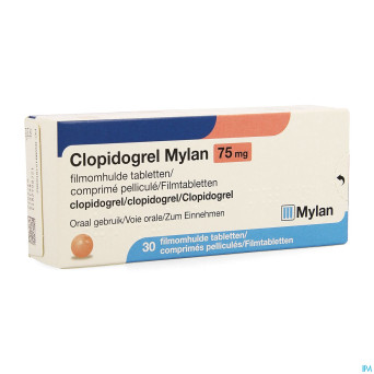 Clopidogrel mylan 75mg comp pell 30 x 75mg