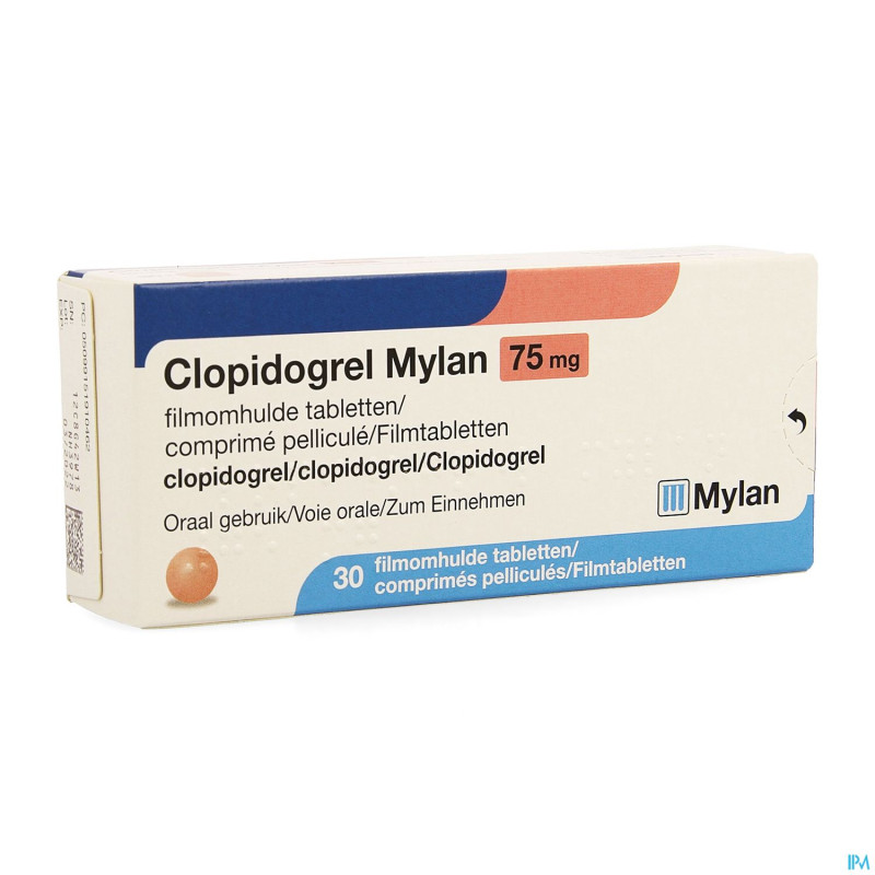 Clopidogrel mylan 75mg comp pell 30 x 75mg