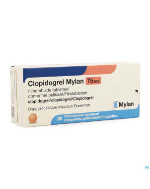 Clopidogrel mylan 75mg comp pell 30 x 75mg