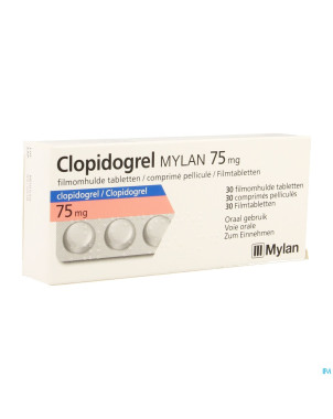 Clopidogrel mylan 75mg comp pell 30 x 75mg