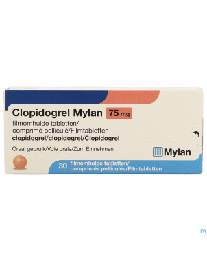 Clopidogrel mylan 75mg comp pell 30 x 75mg
