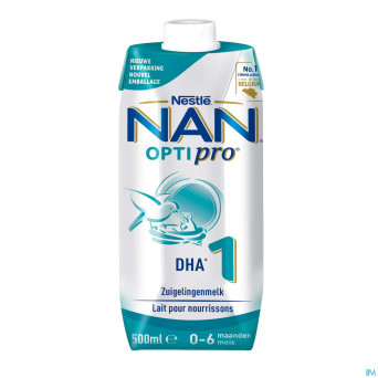 Nan optipro 1 lait depart 0- 6m   tetrabrick 500ml