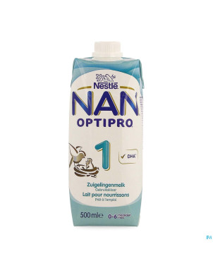 Nan optipro 1 lait depart 0- 6m   tetrabrick 500ml