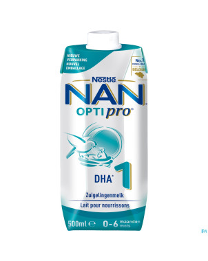 Nan optipro 1 lait depart 0- 6m   tetrabrick 500ml