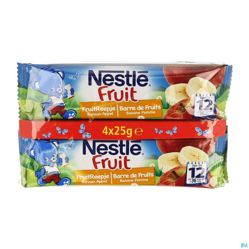 Nestle fruit barre banane pomme    4x25g