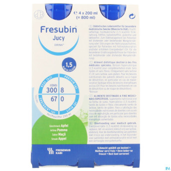Fresubin jucy drink pomme 4x200ml