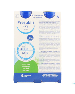 Fresubin jucy drink pomme 4x200ml