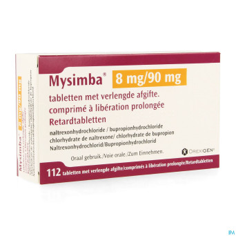 Mysimba 8mg/90mg liberation prolongee comp 112