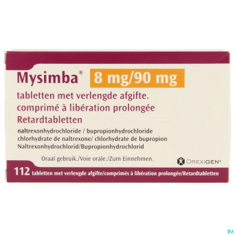 Mysimba 8mg/90mg liberation prolongee comp 112