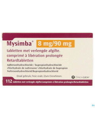 Mysimba 8mg/90mg liberation prolongee comp 112