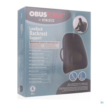 Obusforme lowback noir avec soutien lombaire