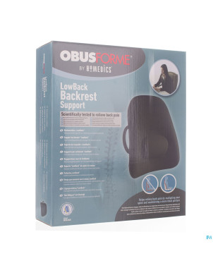 Obusforme lowback noir avec soutien lombaire