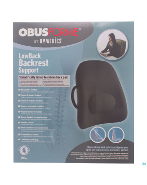 Obusforme lowback noir avec soutien lombaire