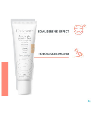 Avene couvrance fdt correct. fluide 2 naturel 30ml