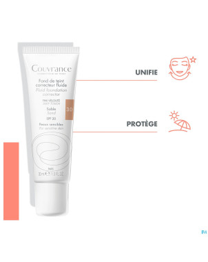 Avene couvrance fdt correct. fluide 3 sable   30ml