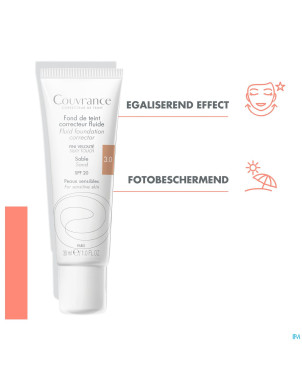 Avene couvrance fdt correct. fluide 3 sable   30ml