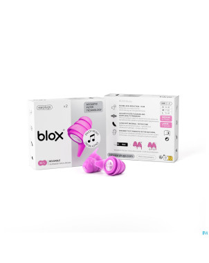 Blox music bouchons oreille rose fluo 1 paire