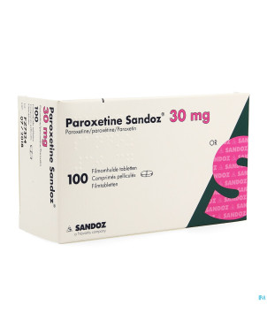 Paroxetine sandoz 30mg impexeco  c0mp pell 100 pip