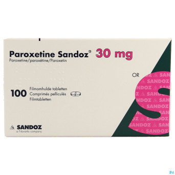 Paroxetine sandoz 30mg impexeco  c0mp pell 100 pip