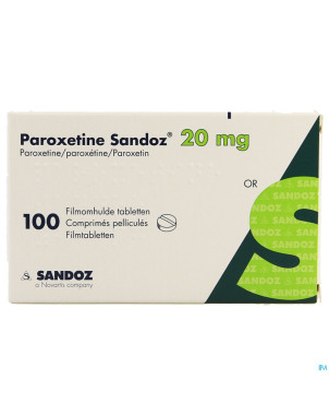 Paroxetine sandoz 20mg impexeco  c0mp pell 100 pip