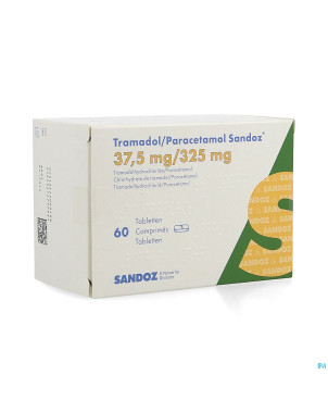 Tramadol/paracetamol sandoz 37,5mg/325mg  comp  60