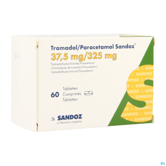 Tramadol/paracetamol sandoz 37,5mg/325mg  comp  60