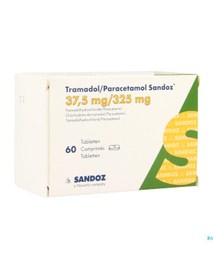 Tramadol/paracetamol sandoz 37,5mg/325mg  comp  60