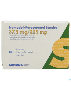 Tramadol/paracetamol sandoz 37,5mg/325mg  comp  60