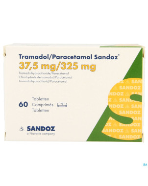 Tramadol/paracetamol sandoz 37,5mg/325mg  comp  60
