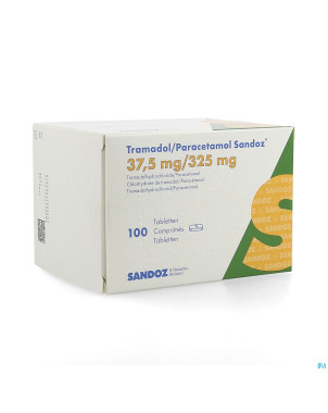 Tramadol/paracetamol sandoz 37,5mg/325mg  comp 100