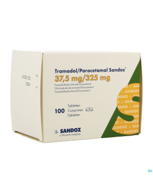 Tramadol/paracetamol sandoz 37,5mg/325mg  comp 100