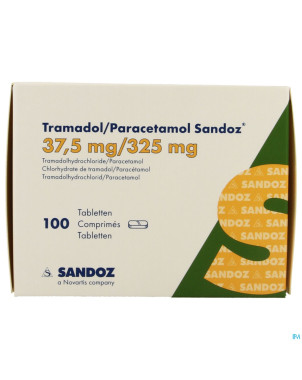 Tramadol/paracetamol sandoz 37,5mg/325mg  comp 100