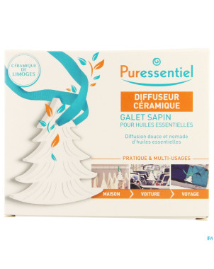 Puressentiel diffuseur ceramique galet sapin