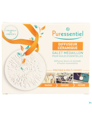 Puressentiel diffuseur ceramique galet medaillon