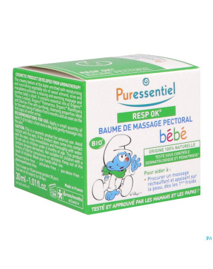 Puressentiel respiratoire baume massage bebe 30ml