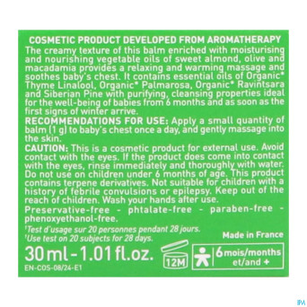 Puressentiel respiratoire baume massage bebe 30ml