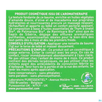 Puressentiel respiratoire baume massage bebe 30ml