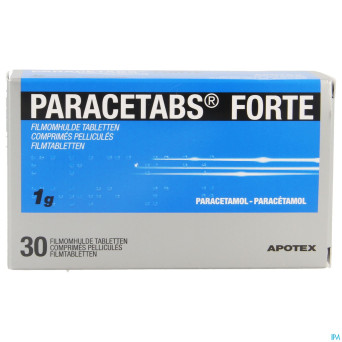 Paracetabs forte 1g comp pell  30 x 1g