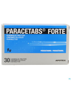 Paracetabs forte 1g comp pell  30 x 1g
