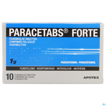 Paracetabs forte 1g comp pell  10 x 1g