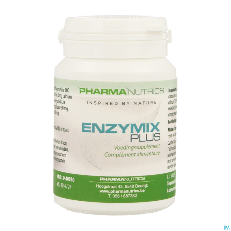 Enzymix plus v-caps  30    pharmanutrics