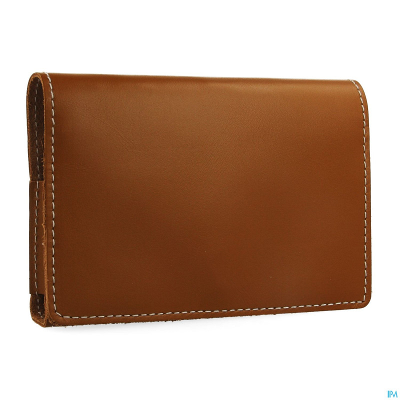 Medidose pilulier poche 1 week leather cognac