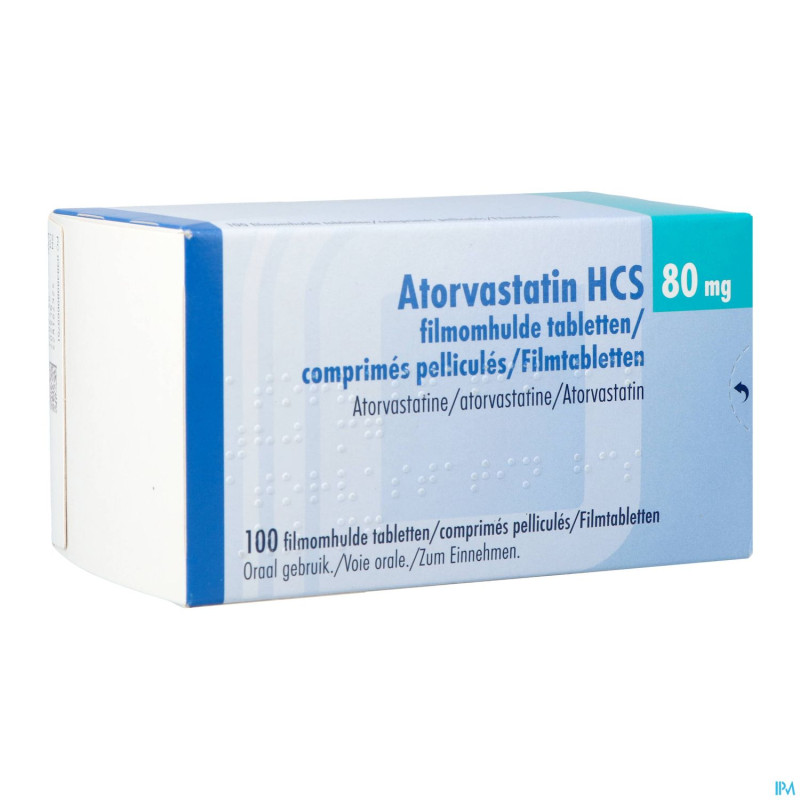 Atorvastatin hcs 80mg comp pell 100