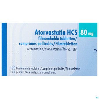 Atorvastatin hcs 80mg comp pell 100