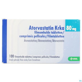 Atorvastatin hcs 80mg comp pell 100
