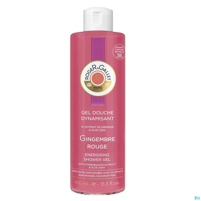 Roger&gallet gingembre rouge gel douche tube 400ml