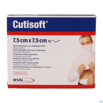 Cutisoft ster non woven 7,5x 7,5cm 12