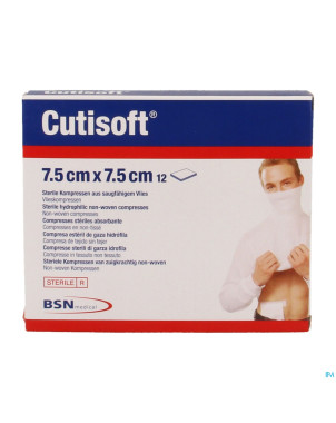 Cutisoft ster non woven 7,5x 7,5cm 12