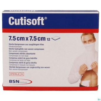 Cutisoft ster non woven 7,5x 7,5cm 12